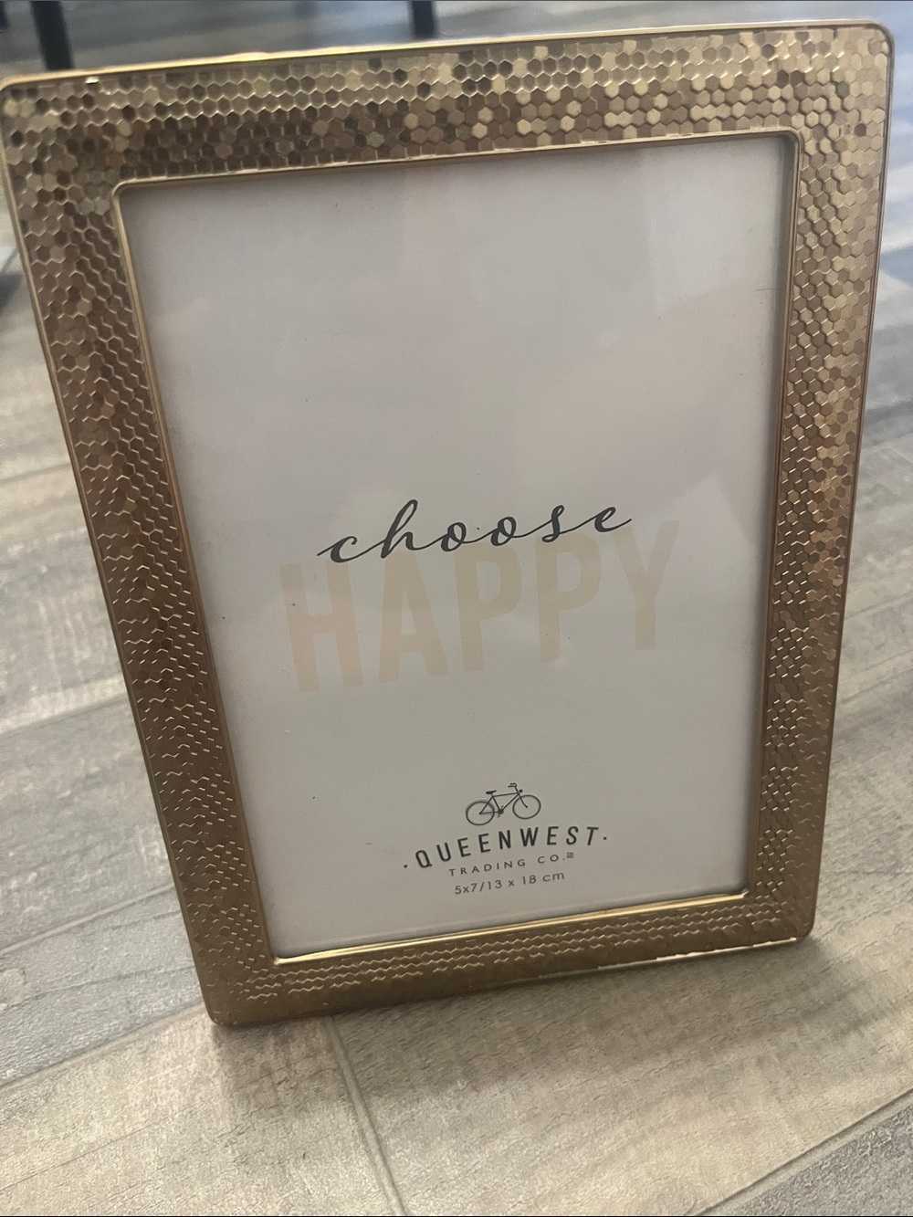 Gold Textured Photo Frame - Choose Happy